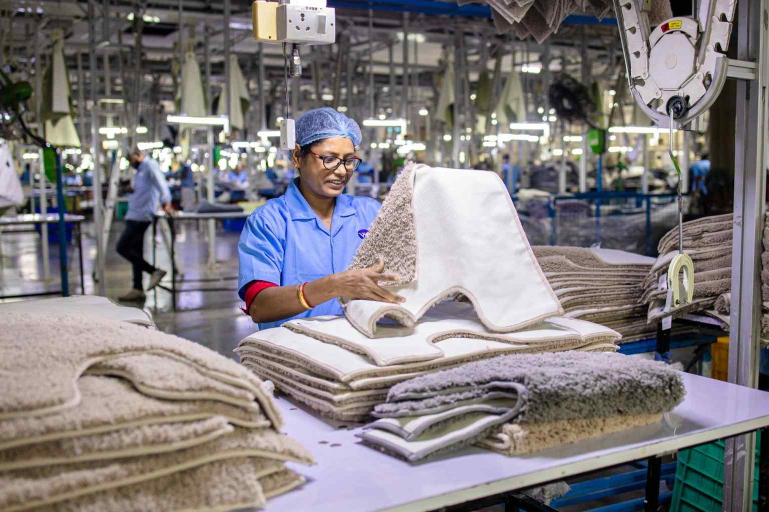Product and quality professionals reviewing responsible production evidence