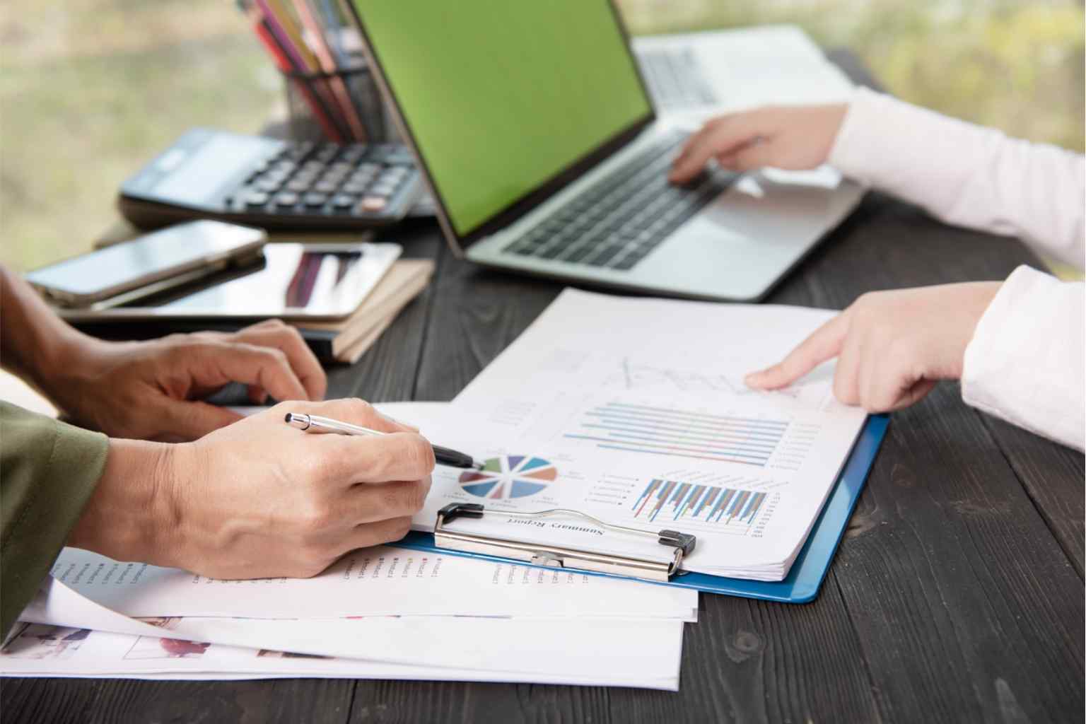 Quality professional examining construction detail and sample evidence