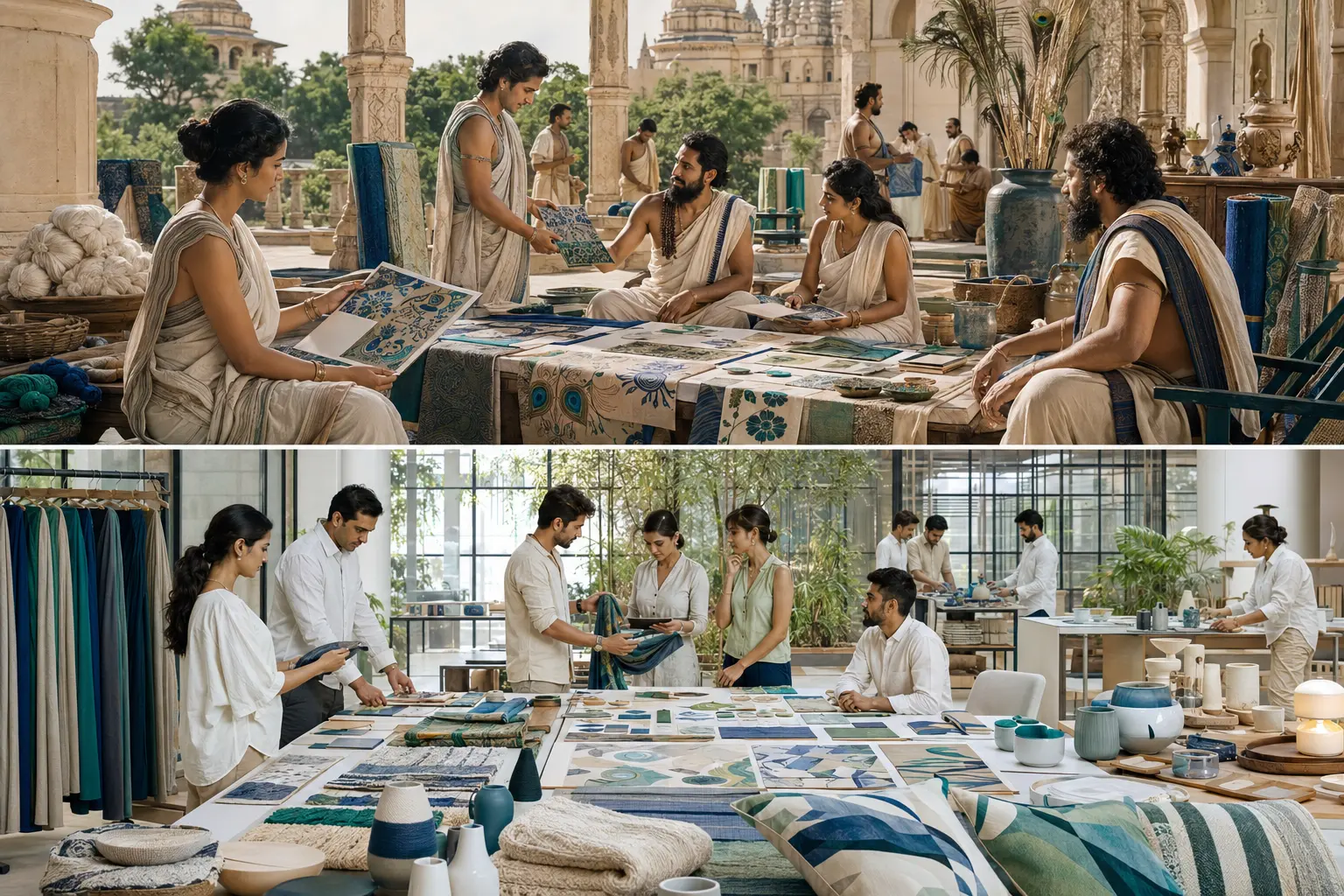 Trend & design thinking: artistic comparison of Indian trade activity around the fourth to sixth centuries CE and in 2026