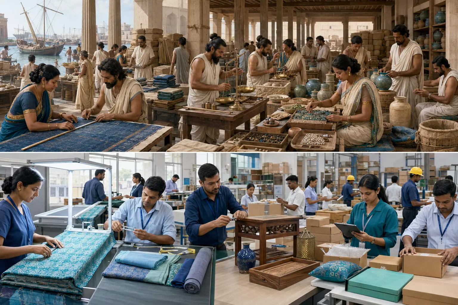 Quality control: artistic comparison of Indian trade activity around the fourth to sixth centuries CE and in 2026
