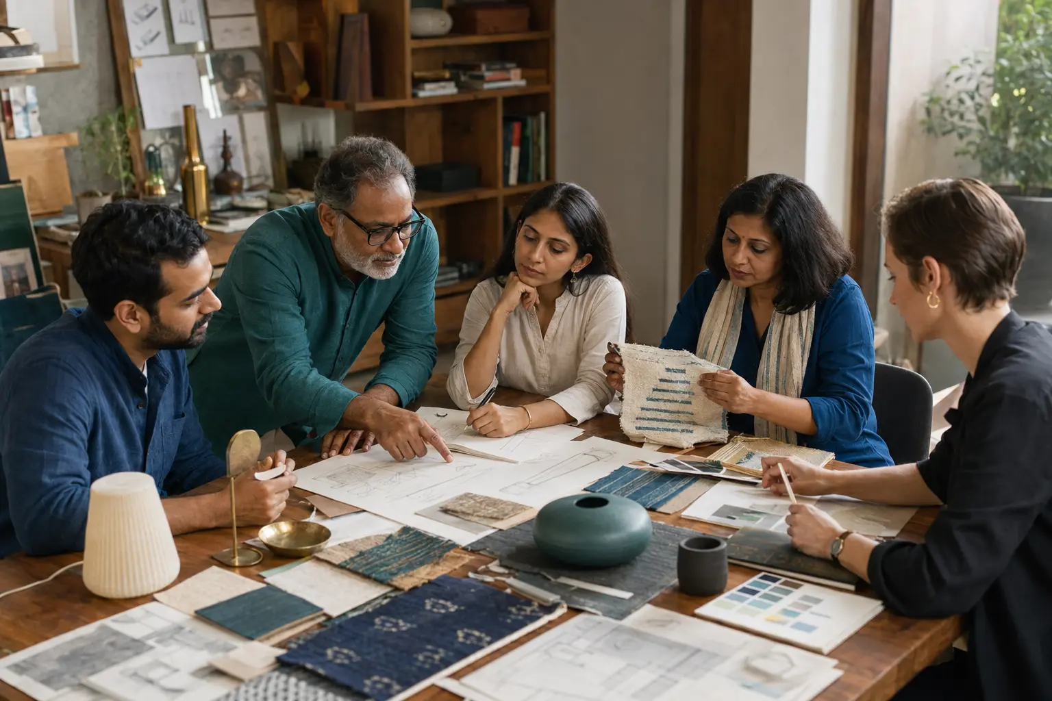 Designers working with Elements of India